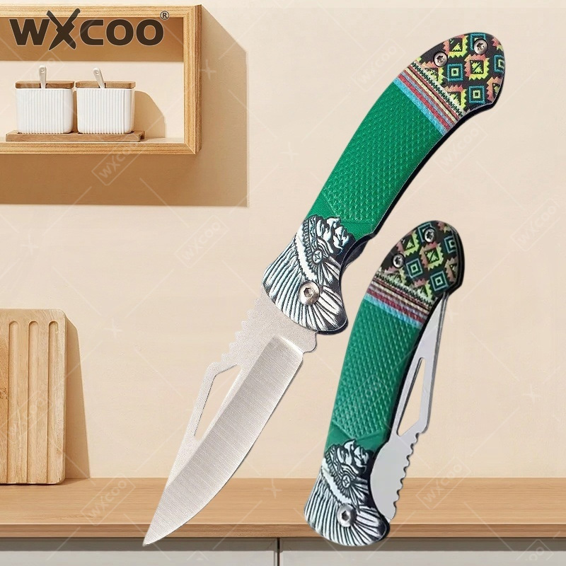 Gaming Kitchen Accessories - Cuchillo Plegable WXCOO de Acero Inoxidable,