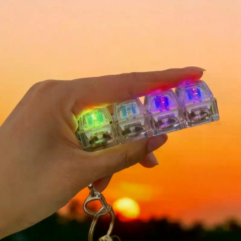 Keyboard Switch Tester - Llavero creativo iluminado para descompresión, artefacto